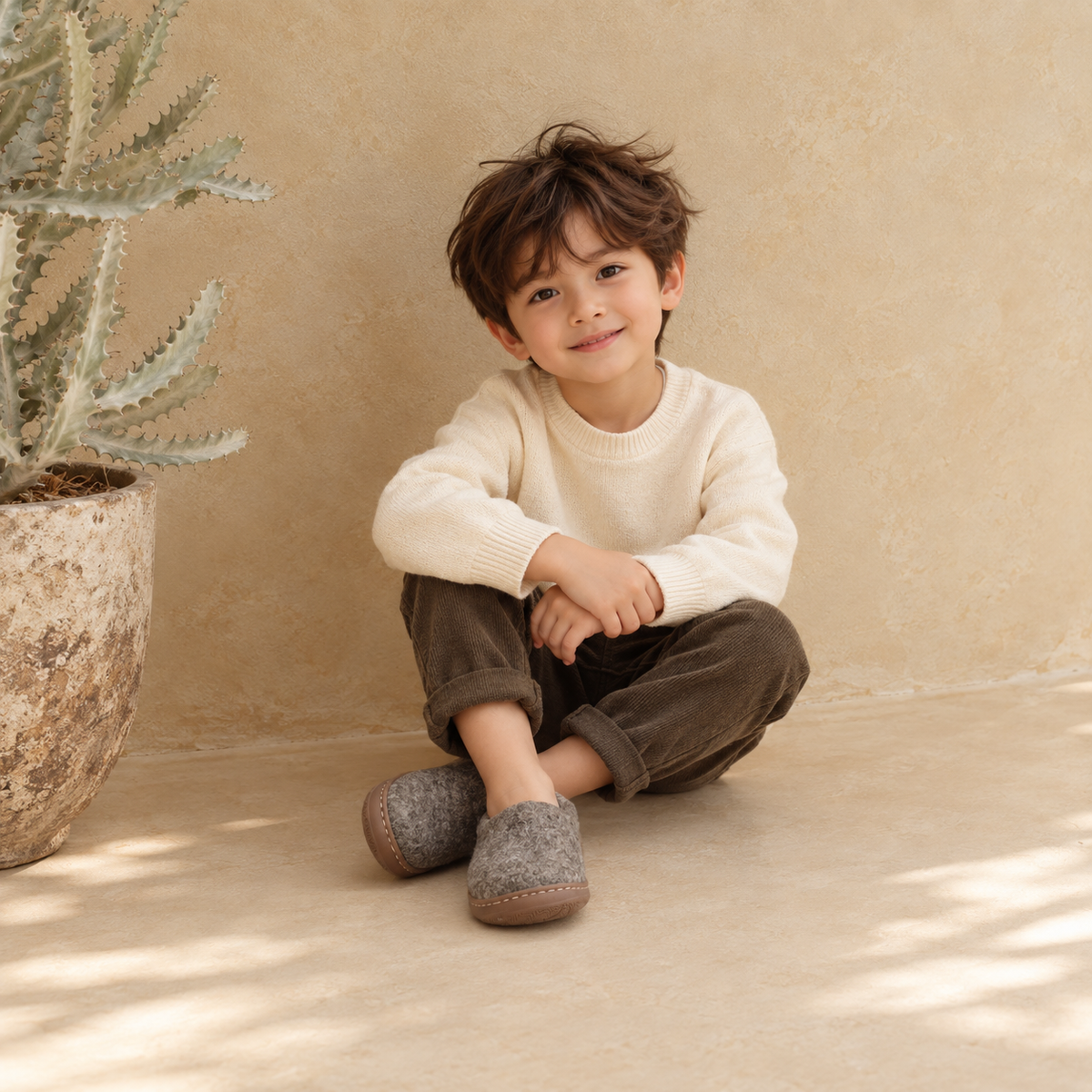 Kid Slippers Natural Rubber Sole