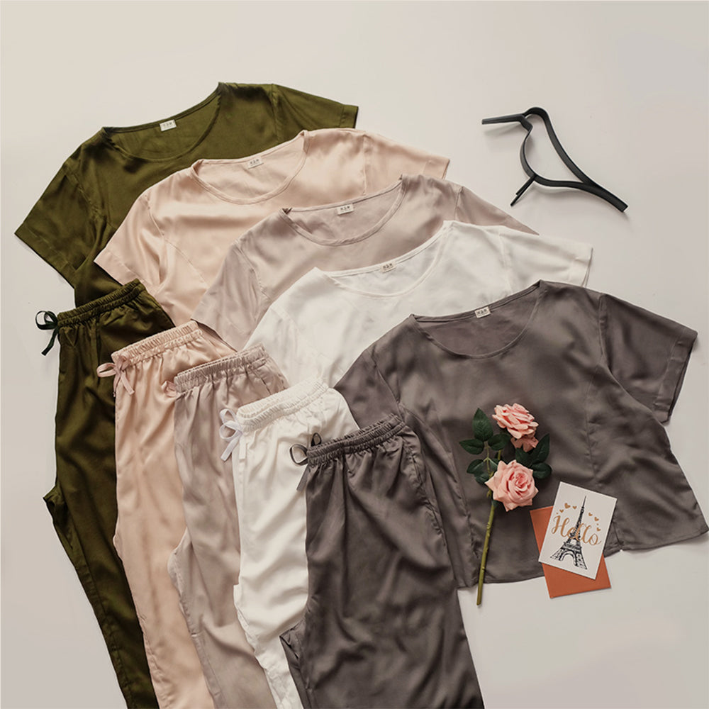 Label Crop Top Set 3/4