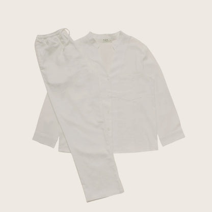 Seminyak Linen White Long Set