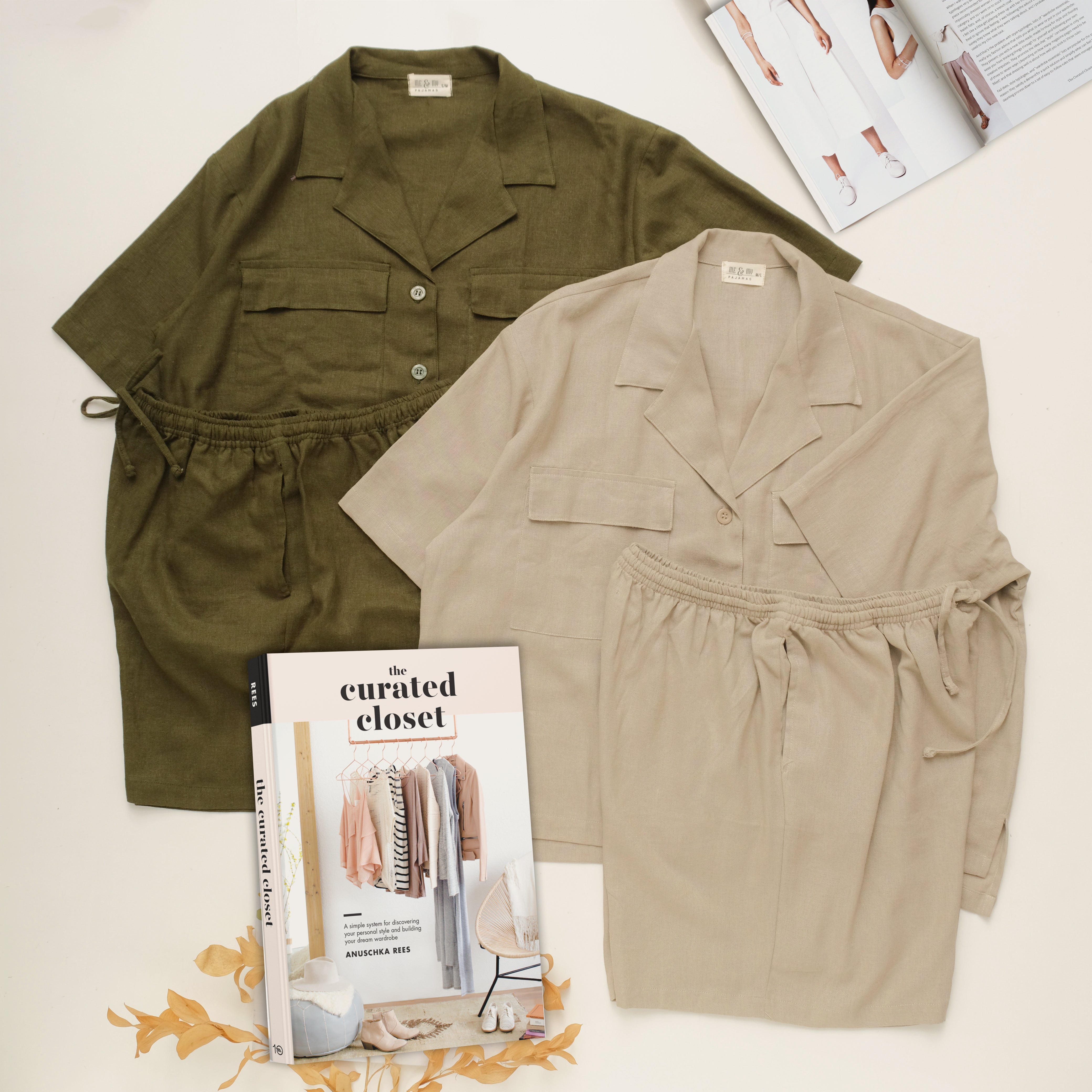 Indy Linen Plain Short Set