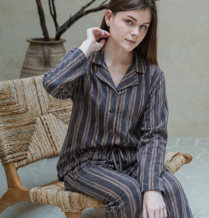 Midnite Stripes Flannelette Set