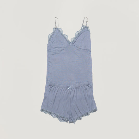 Poppy Cotton Camisole Set - Baby Blue