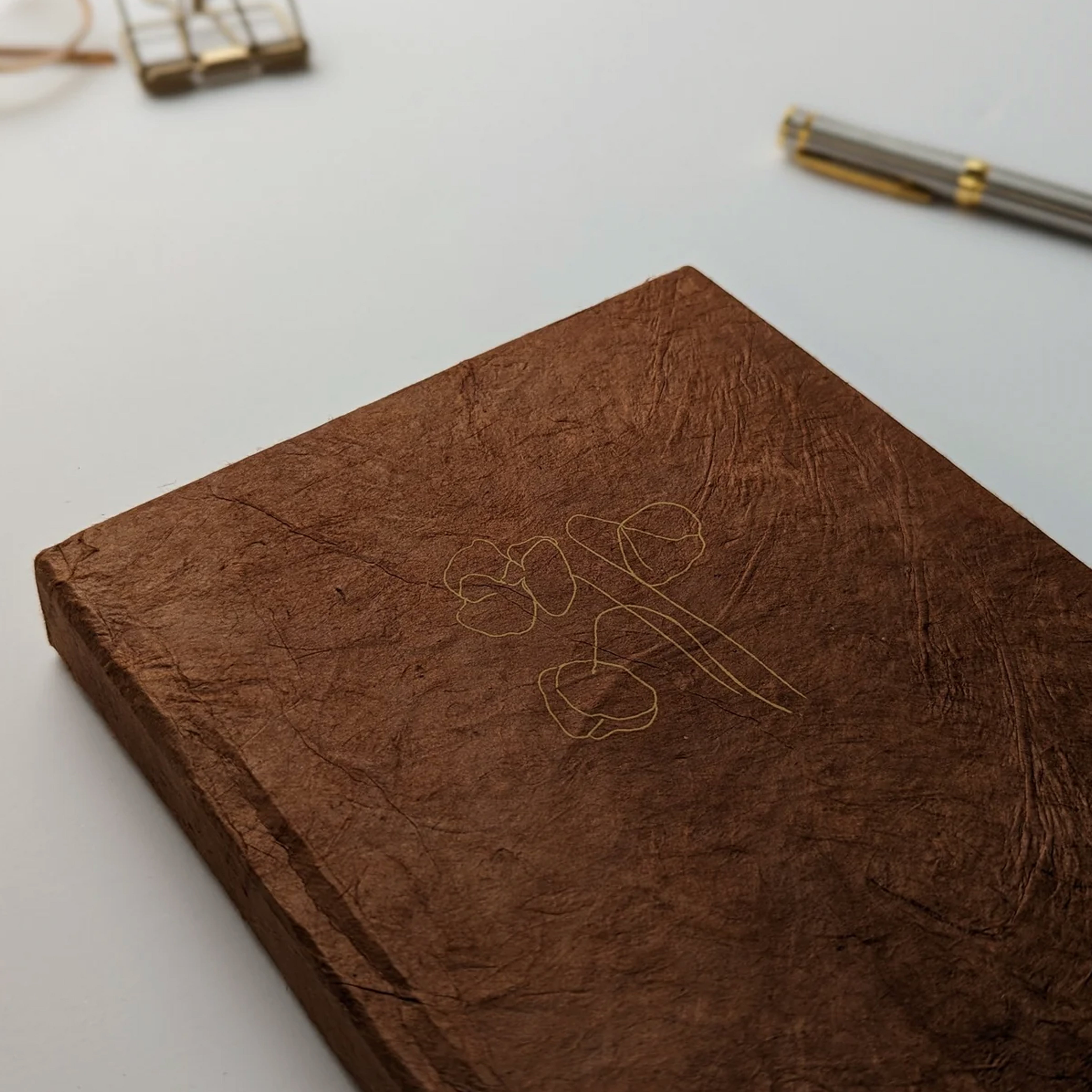 Handmade Paper Journal | Ratna in Terracotta - 3 stalks
