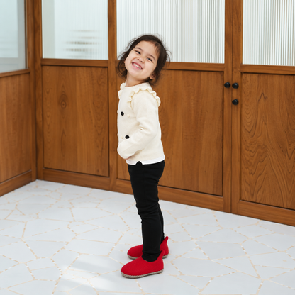 Kids Wool slip on felt slippers