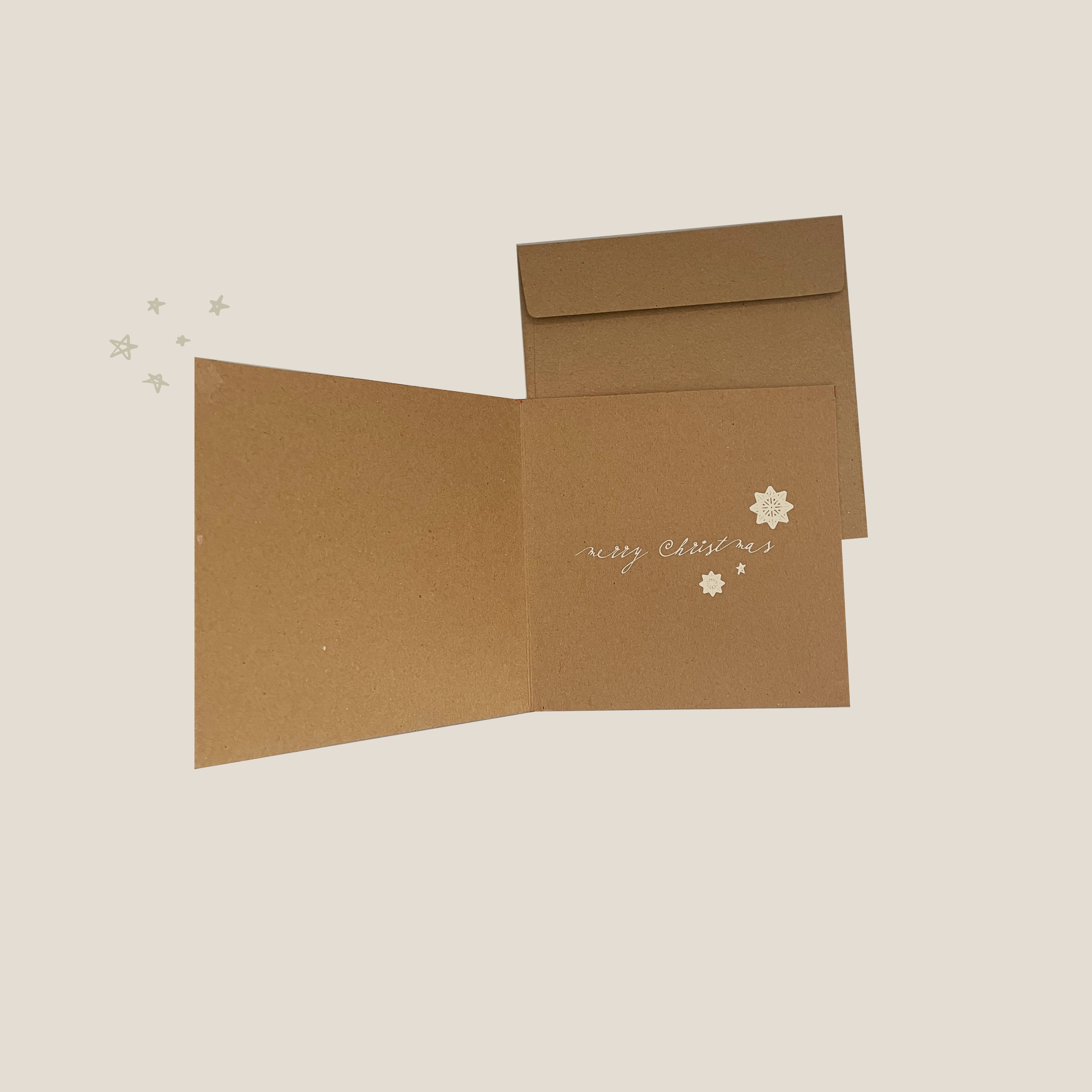 Kraft Christmas Cards Set - HOPE