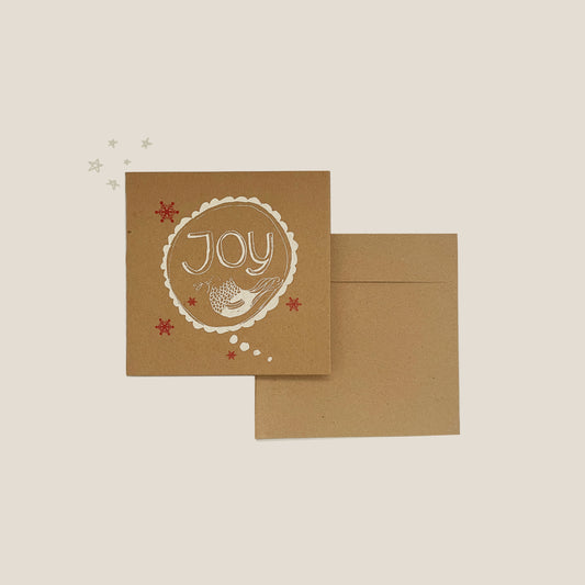 Kraft Christmas Cards Set - JOY