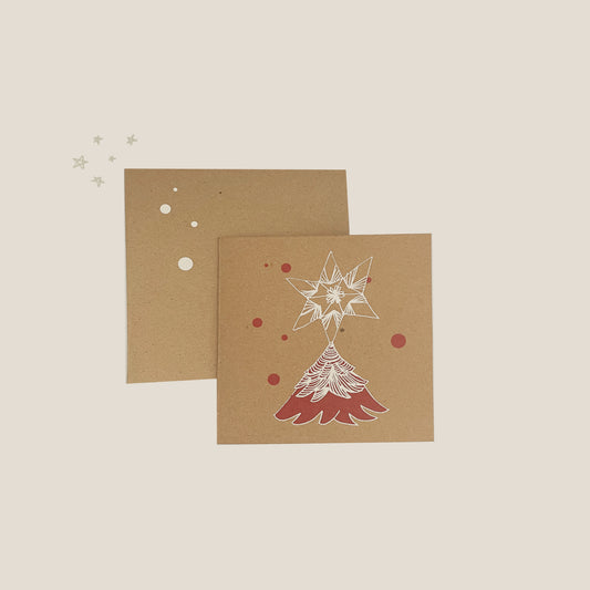 Kraft Christmas Cards Set - XMAS